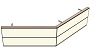 AH19160160 Theke 135°, links:160cm, rechts:160cm, H 73,4 (2 SE)