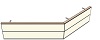 AH19160220 Theke 135°, links:160cm, rechts:220cm, H 73,4 (2 SE)
