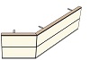 AH19180080 Theke 135°, links:180cm, rechts: 80cm, H 73,4 (2 SE)