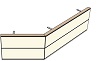 AH19180100 Theke 135°, links:180cm, rechts:100cm, H 73,4 (2 SE)