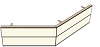 AH19180160 Theke 135°, links:180cm, rechts:160cm, H 73,4 (2 SE)