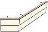 AH19220080 Theke 135°, links:220cm, rechts: 80cm, H 73,4 (2 SE)