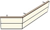 AH19220100 Theke 135°, links:220cm, rechts:100cm, H 73,4 (2 SE)