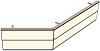 AH19220140 Theke 135°, links:220cm, rechts:140cm, H 73,4 (2 SE)
