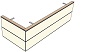 AH20220090 Theke 90° rechts, B/T/H:220x 90x 73,4 (2 SE)