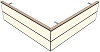 AH20220220 Theke 90° rechts, B/T/H:220x220x 73,4 (2 SE)