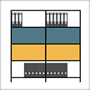 4 Fachhöhen offen und geschlossen mit Klappe